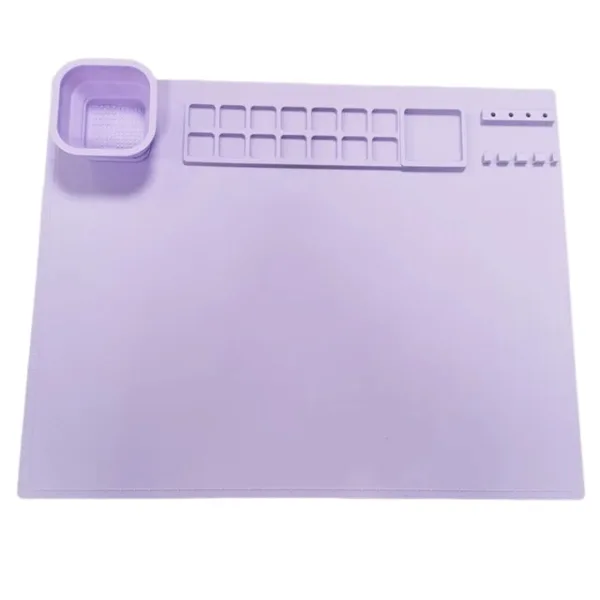 Canvas Mat™ - Schoonmaken is een makkie - Verf Placemet Paars | Educatief Speelgoed - Afbeelding 1