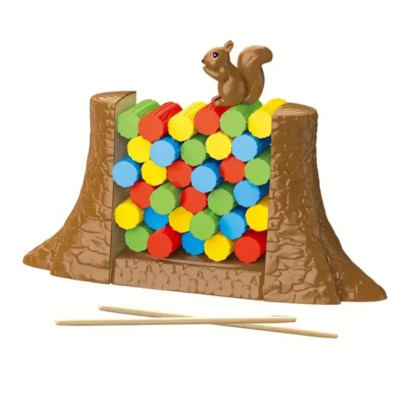 Squirrel Stacker™ - Laat de Eekhoorn niet vallen - Balans Bordspel | Educatief Speelgoed - Afbeelding 1