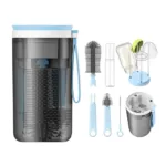 Bottle Cleaning Kit™ - Handig voor onderweg - Baby flessenborstel&reiniger Blauw | Educatief Speelgoed