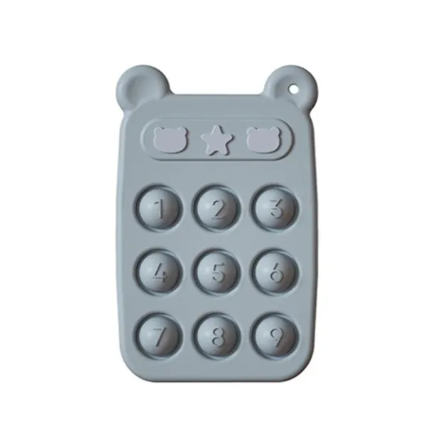 Fidget Toy™ - Bijtring&Fidget speelgoed in 1 - Siliconen Fidget Telefoon Telefoon - Blauw | Educatief Speelgoed - Afbeelding 1