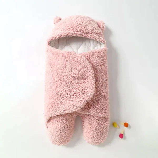 SnuggleBear™ - Baby Wikkel Deken Roze / M (3-6 maanden) | Educatief Speelgoed - Afbeelding 1