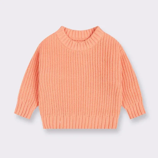 Mini Fashion™ - Super Zachte Stof - Gebreide Sweater Oranje / 116 (6 jaar) | Educatief Speelgoed - Afbeelding 1
