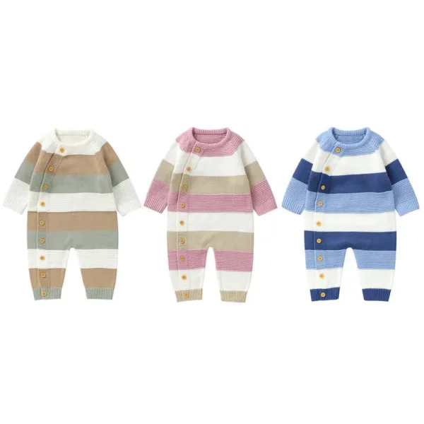 Mini Fashion™ - Warm&Comfortabel - Gebreide Romper Groen / 86 (12-18 maanden) | Educatief Speelgoed - Afbeelding 1