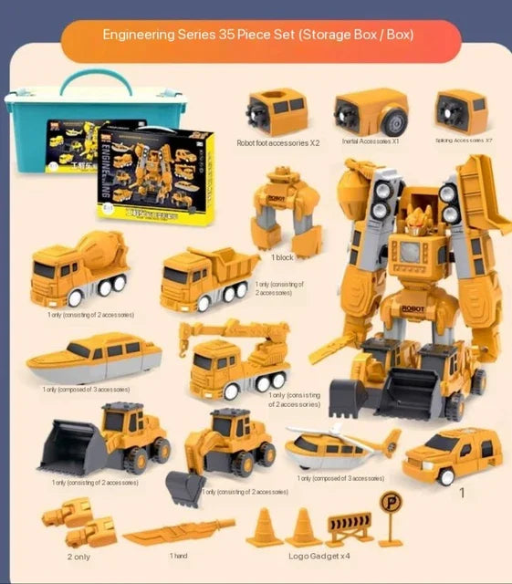image_213_1714985441501-16448225-99969942-94918654_6 MagnaMix™ - Van Truck naar Transformer - Speelgoedwagen Transformer 35 stuks | Educatief Speelgoed - Afbeelding 1