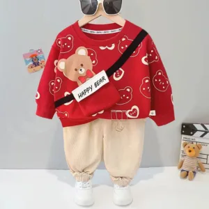 Mini Fashion™ - Schattig&Comfortabel - Winterkleding Set Meisjes Rood / 110(4 jaar) | Educatief Speelgoed
