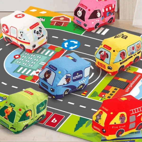 Car Playmat™ - Cartoon Avonturen - Auto Speelmat | Educatief Speelgoed - Afbeelding 1