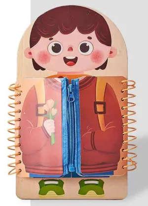 Little Helper™ - Knoop&Rits - Activiteitenbord Meisje | Educatief Speelgoed