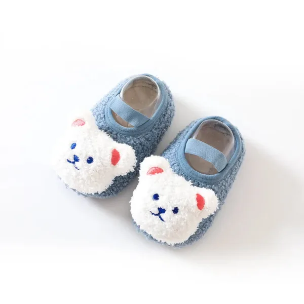 Mini Fashion™ - Warm&Zacht - Kinder Slofjes Blauw Beer / 21 (9-12 maanden) | Educatief Speelgoed - Afbeelding 1