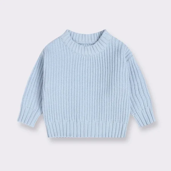 Mini Fashion™ - Super Zachte Stof - Gebreide Sweater Licht Blauw / 86 (12-18 maanden) | Educatief Speelgoed - Afbeelding 1