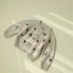 Mini Fashion™ - Warm&Fijn Materiaal - Trui&Rok Trui - Grijs / 100 (3 jaar) | Educatief Speelgoed