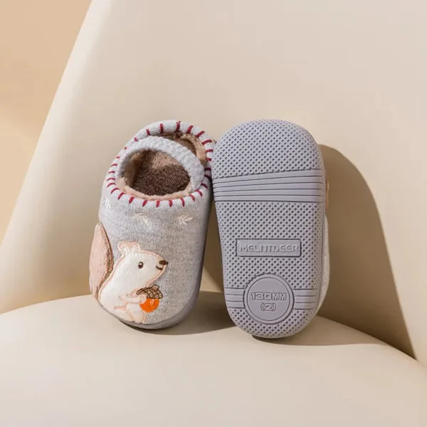 Mini Fashion™ - Leuk Cartoon Design - Binnen Pantoffels Grijs / 15 (2-2.5 jaar) | Educatief Speelgoed - Afbeelding 1