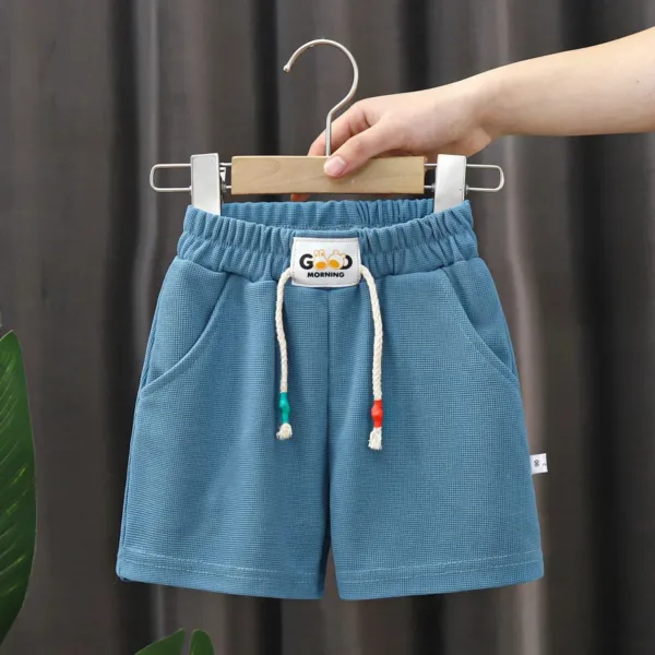 Mini Fashion™ - Super Comfortabele Sweatpants - Korte Broek Blauw / 120 | Educatief Speelgoed - Afbeelding 1