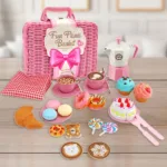 Tea Party Set– Zoet&Chic– Picknick Speelgoed Set Roze | Educatief Speelgoed