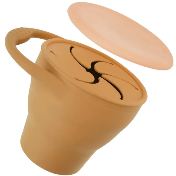 Snackcup™ - Gemakkelijk Mee te Nemen - Siliconen Inklapbare Beker Oranje | Educatief Speelgoed - Afbeelding 1