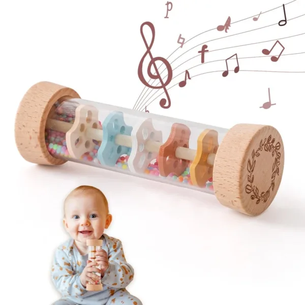 Baby Rain Stick™ – Magisch Regenmuziekje – Zintuiglijk Speelgoed | Educatief Speelgoed - Afbeelding 1