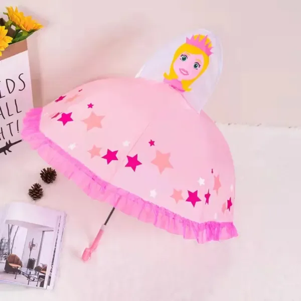 Kids Umbrella™ - Dansen in de regen - Paraplu voor Kinderen Roze Prinses | Educatief Speelgoed - Afbeelding 1
