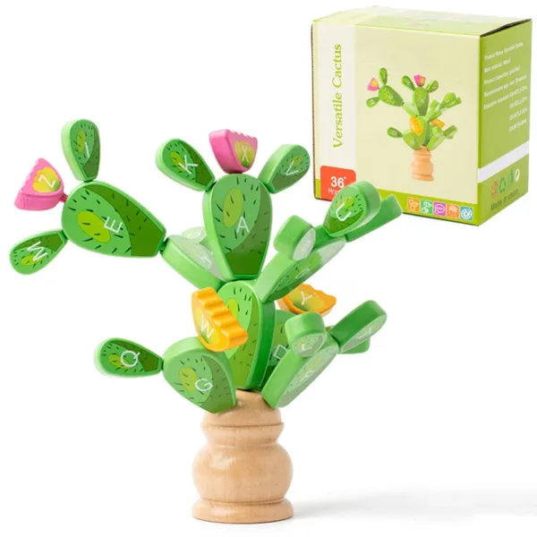 Woods™ - Woorden maken&creatief - Cactus Letterboom | Educatief Speelgoed - Afbeelding 1