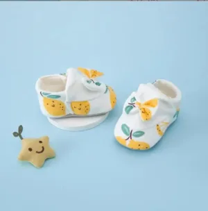 Mini Fashion™ - Comfortabel&Zacht - Baby Schoentjes Wit - Geel / 12 (6-12 maanden) | Educatief Speelgoed