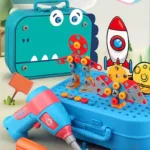 Screw Set™ - Avontuurlijke Bouwpret - Boorset Blauw / 351 stuks | Educatief Speelgoed