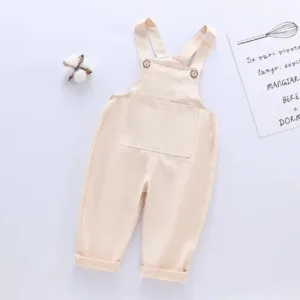 Mini Fashion™ - Perfect Voor Kinderen - Tuinbroek Overall Rose Wit / 80 | Educatief Speelgoed