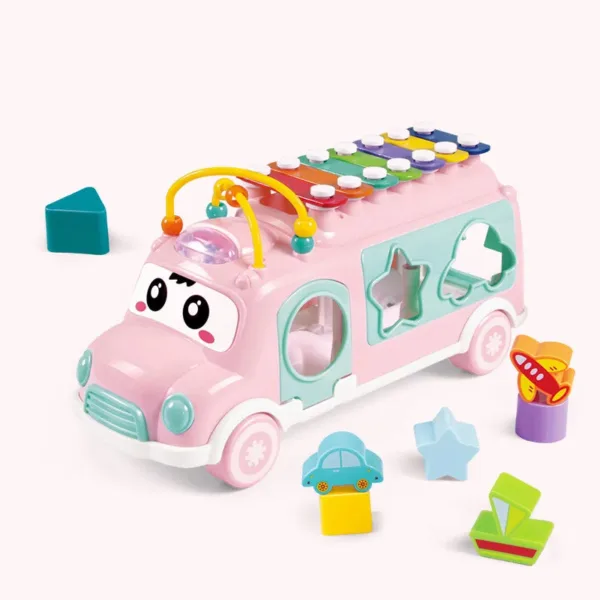 Magical Musicbus™ - Muziek op Wielen - Muzikale Speelgoedbus Roze | Educatief Speelgoed - Afbeelding 1