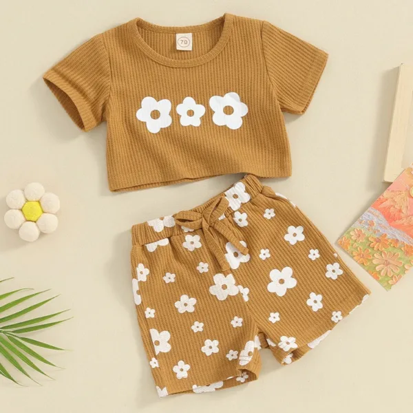 Mini Fashion™ - Comfortabel en Stijlvol - Baby Meisje Zomer Set 80 (6-12 maanden) | Educatief Speelgoed - Afbeelding 1