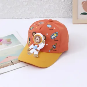 Mini Fashion™ - Sun Smiles - Kinder Baseballpet Oranje/Geel / One-Size (1-4 jaar) | Educatief Speelgoed