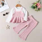 Mini Fashion™ - Trendy Design - 2-Delige Flared Set Roze / 80 (9-12 maanden) | Educatief Speelgoed