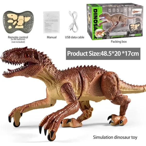 DinoRacer™ - Prehistorisch Plezier - RC Dino Velociraptor Geel | Educatief Speelgoed - Afbeelding 1