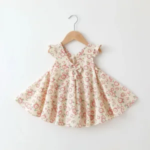 Mini Fashion™ - Speels&Elegant - Meisjes Zomer Jurk Bloeiende Rozen / 100 (2-3 jaar) | Educatief Speelgoed