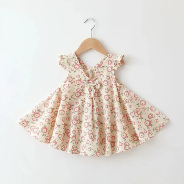 Mini Fashion™ - Speels&Elegant - Meisjes Zomer Jurk Bloeiende Rozen / 100 (2-3 jaar) | Educatief Speelgoed - Afbeelding 1