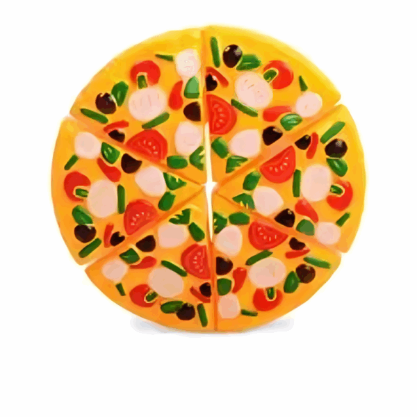 Veggie&Fruit Toys™ - Leuk&Leerzaam - Groente Fruit Speelgoed Pizza | Educatief Speelgoed - Afbeelding 1