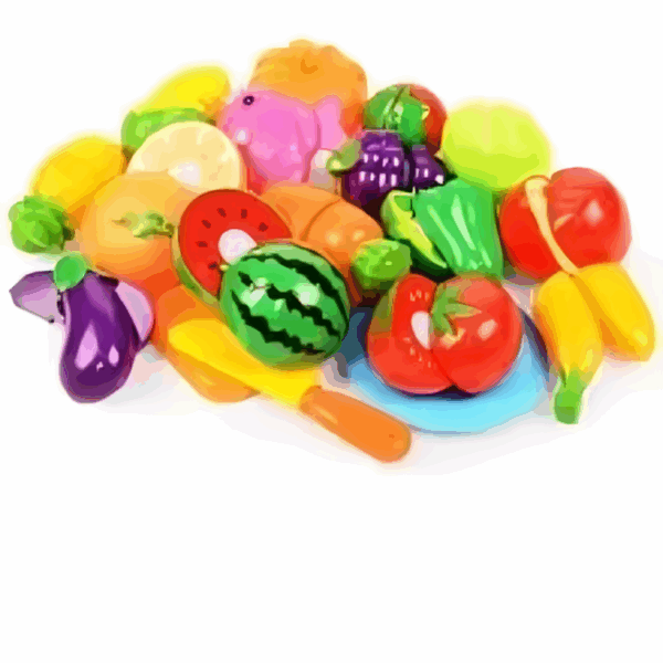 Veggie&Fruit Toys™ - Leuk&Leerzaam - Groente Fruit Speelgoed 18 stuks | Educatief Speelgoed - Afbeelding 1