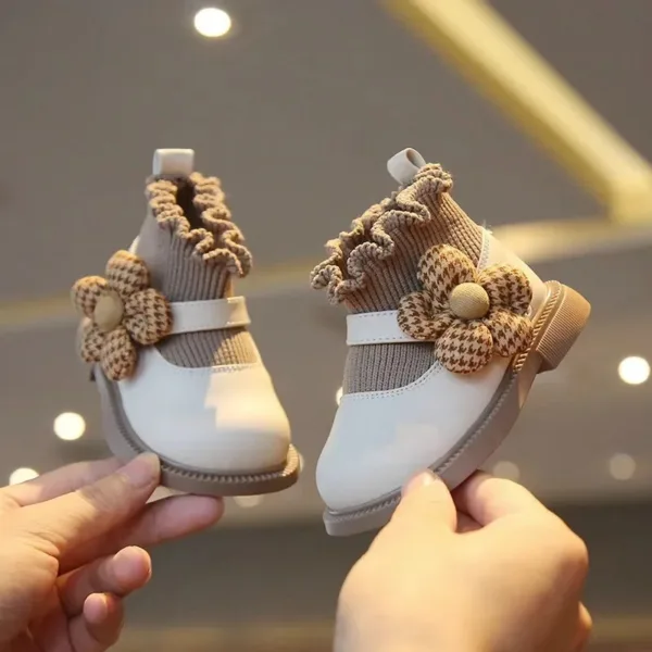 Mini Fashion™ - Stijlvol&Comfortabel - Meiden Laarzen Wit / 23 (1-2 jaar) | Educatief Speelgoed - Afbeelding 1
