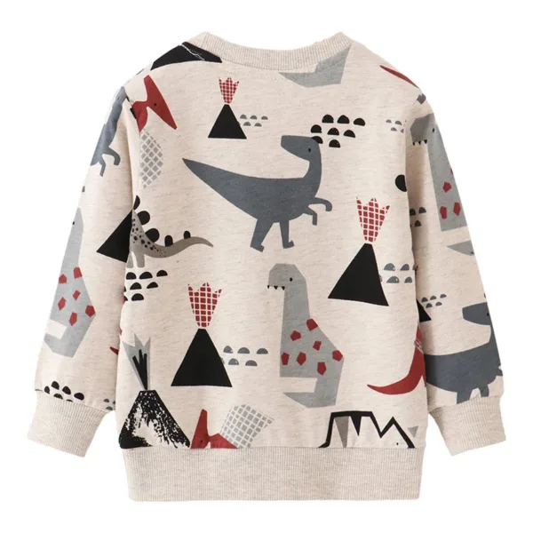 Mini Fashion™ - Geweldige Printen - Sweater Beige - Dinosaurus / 90 (2 jaar) | Educatief Speelgoed - Afbeelding 1