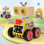 Woods™ - Bouw&Speel - Houten Constructie Robot | Educatief Speelgoed