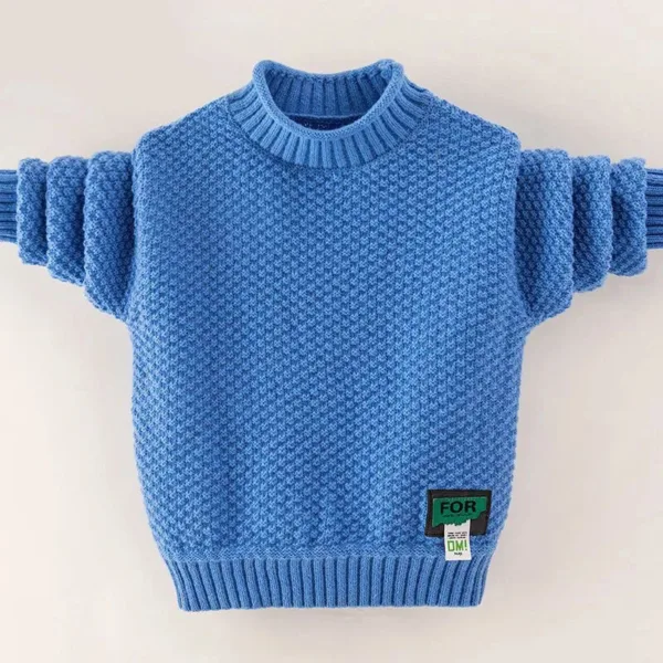 Mini Fashion™ - Warm&Stijlvol - Oversized Trui Blauw / 110 (4 jaar) | Educatief Speelgoed - Afbeelding 1