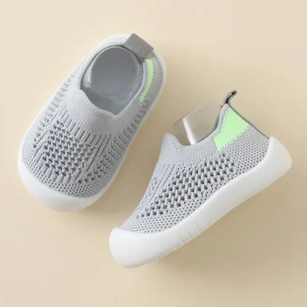 HappyFeet Comfy™ - Stevige antislipzool - Kinder Sneakers Grijs / 15 (12-18 maanden) | Educatief Speelgoed - Afbeelding 1