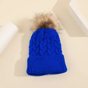 Mini Fashion™ - Eigen lettertype - Muts met pompon Blauw / 1 | Educatief Speelgoed
