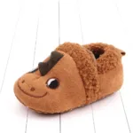 Mini Fashion™ - Knuffel zachte dieren - Peuter Dieren pantoffels Draak Bruin / 17 (13-18 maanden) | Educatief Speelgoed