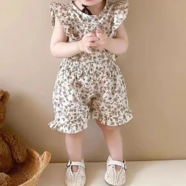 Mini Fashion™ - Bloemengeluk - Kinderjurkje Wit / 90 (1-2 jaar) | Educatief Speelgoed - Afbeelding 1