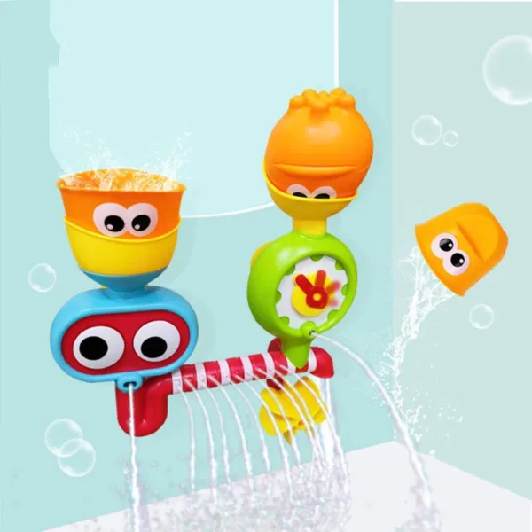 Waterwheel Fun™ – Draai&Spat Waterpret– Babybad Speelgoed | Educatief Speelgoed - Afbeelding 1