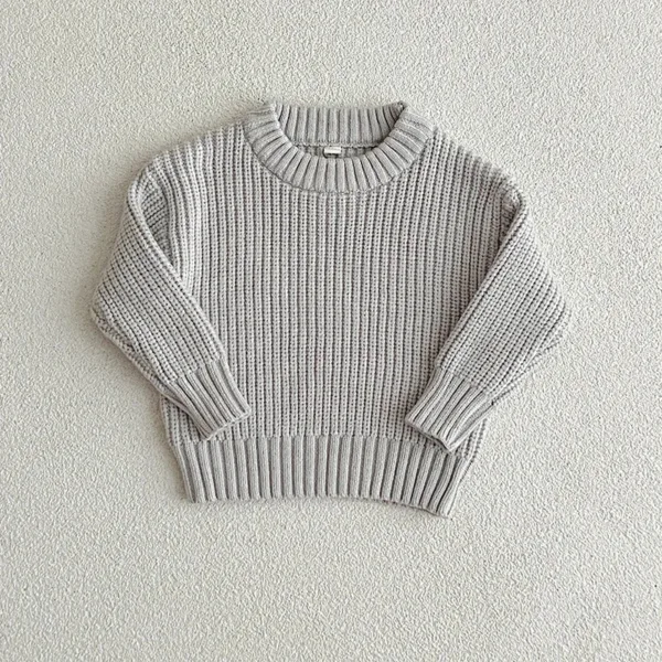 Mini Fashion™ - Super Zachte Stof - Gebreide Sweater Grijs / 104 (4 jaar) | Educatief Speelgoed - Afbeelding 1