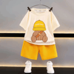 Mini Fashion™ - Funky&Fris - Kledingsetje Geel / 110 (3-4 jaar) | Educatief Speelgoed