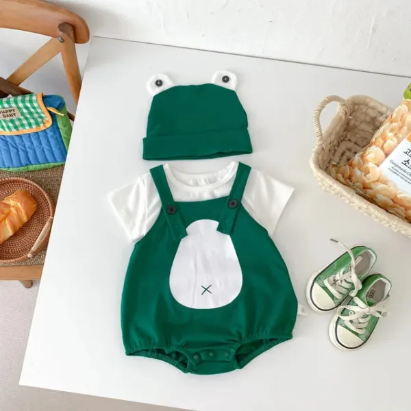 Mini Fashion™ - Zacht&Comfortabel - Kikker Babysuit 73 (6-12 maanden) | Educatief Speelgoed - Afbeelding 1