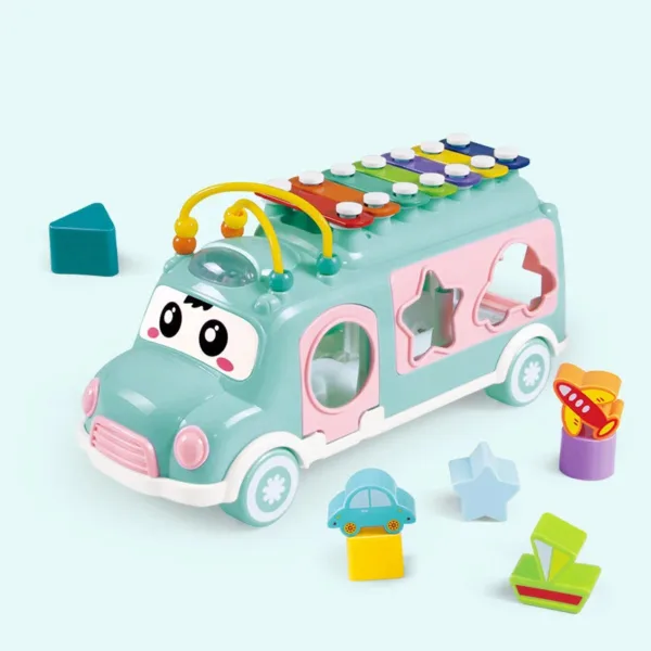Magical Musicbus™ - Muziek op Wielen - Muzikale Speelgoedbus Blauw | Educatief Speelgoed - Afbeelding 1