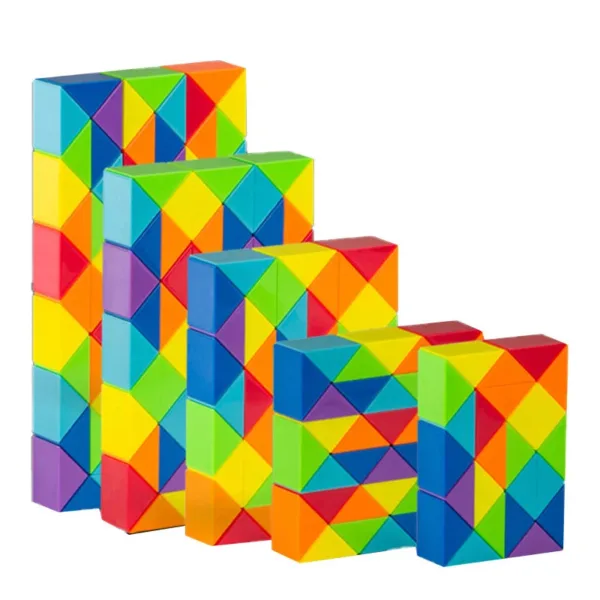 Rainbow Twister™ - Vouw en Speel Slim - Snake Cube | Educatief Speelgoed - Afbeelding 1