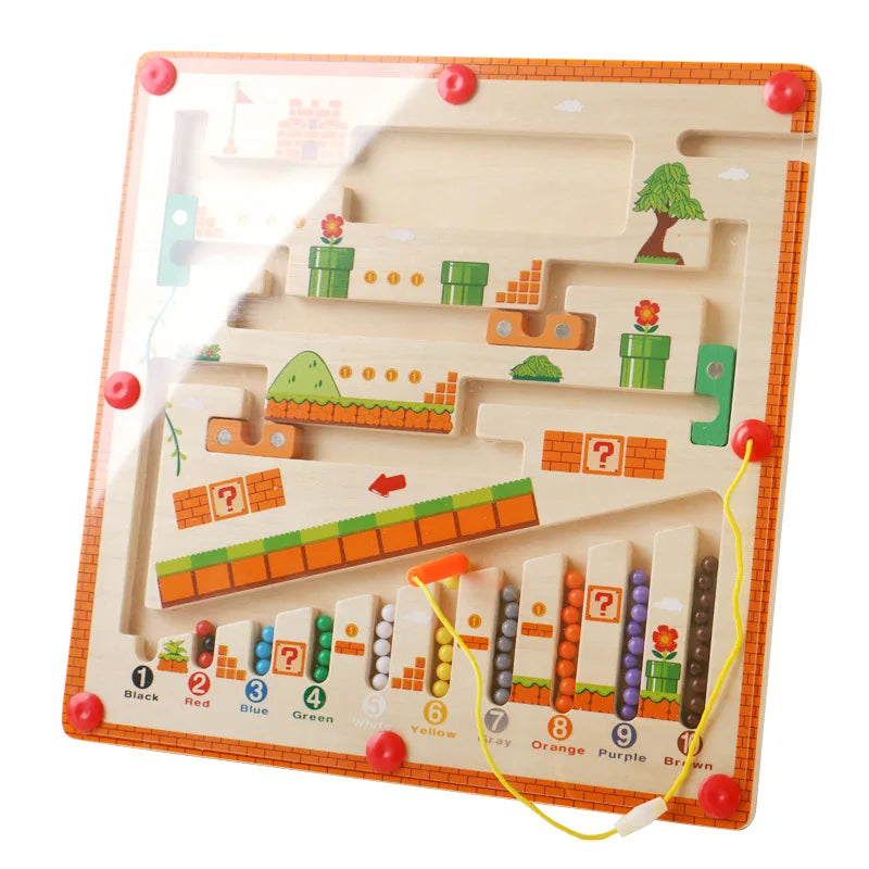 image_562_1741609434772-41429624-97812364-32418984_1 Magnetic Maze™ - Kleurrijk Telplezier - Houten Magnetische Puzzel | Educatief Speelgoed - Afbeelding 1