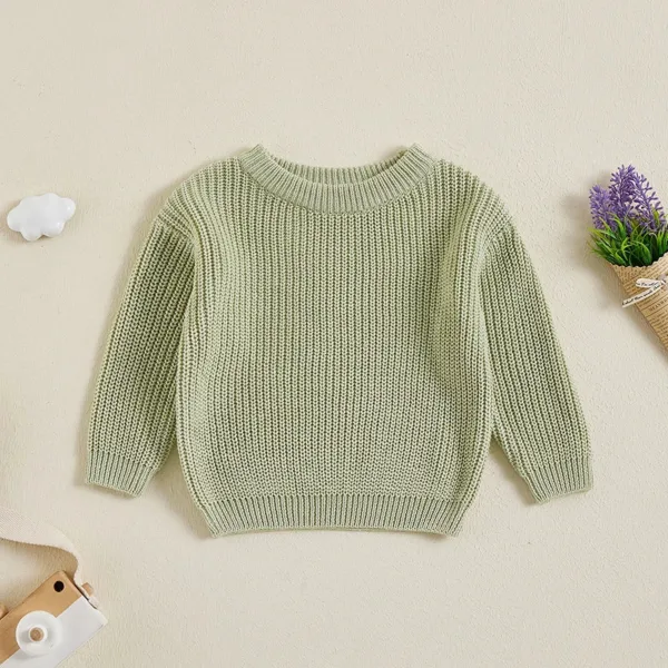 Mini Fashion™ - Zacht&Comfortabel - Gebreide Kinder Trui Groen / 130 (4-5 jaar) | Educatief Speelgoed - Afbeelding 1