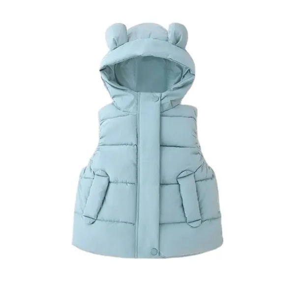 Mini Fashion™ - Warm&Trendy - Bodywarmer Met Capuchon Groen / 90 (18 maanden) | Educatief Speelgoed - Afbeelding 1